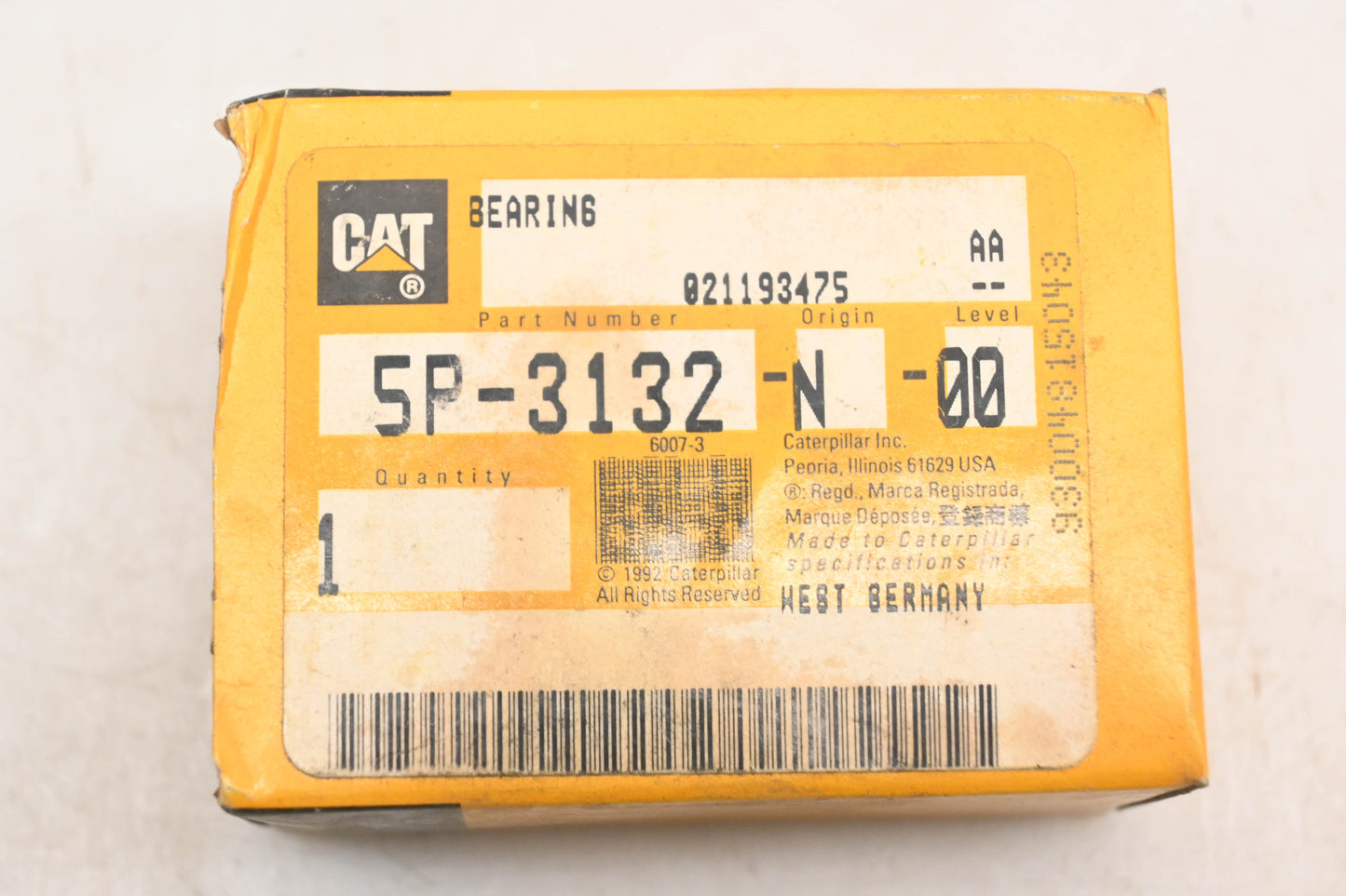Caterpillar 5P3132, 5P-3132 Needle Bearing NOS