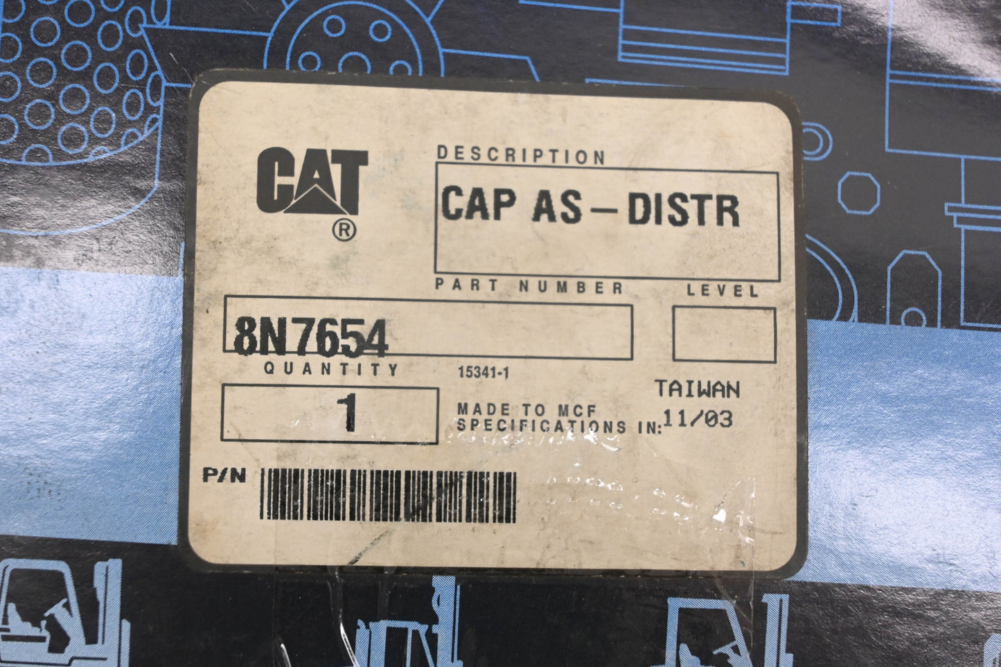 Caterpillar 8N7654, 8N-7654 Distributor Cap NOS