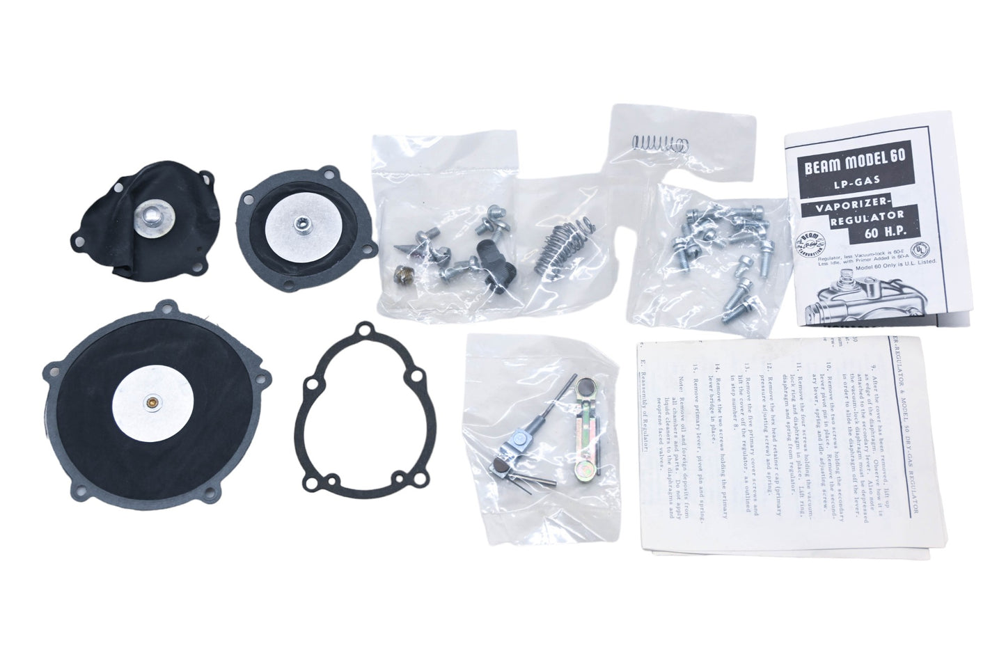 Beam 60 RBK, 05-60RBK Model #60 Vaporizer Regulator Repair Kit NOS