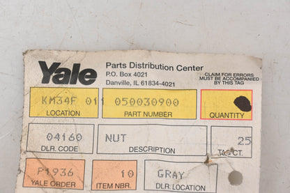 Yale 50030900 Jam Nut NOS