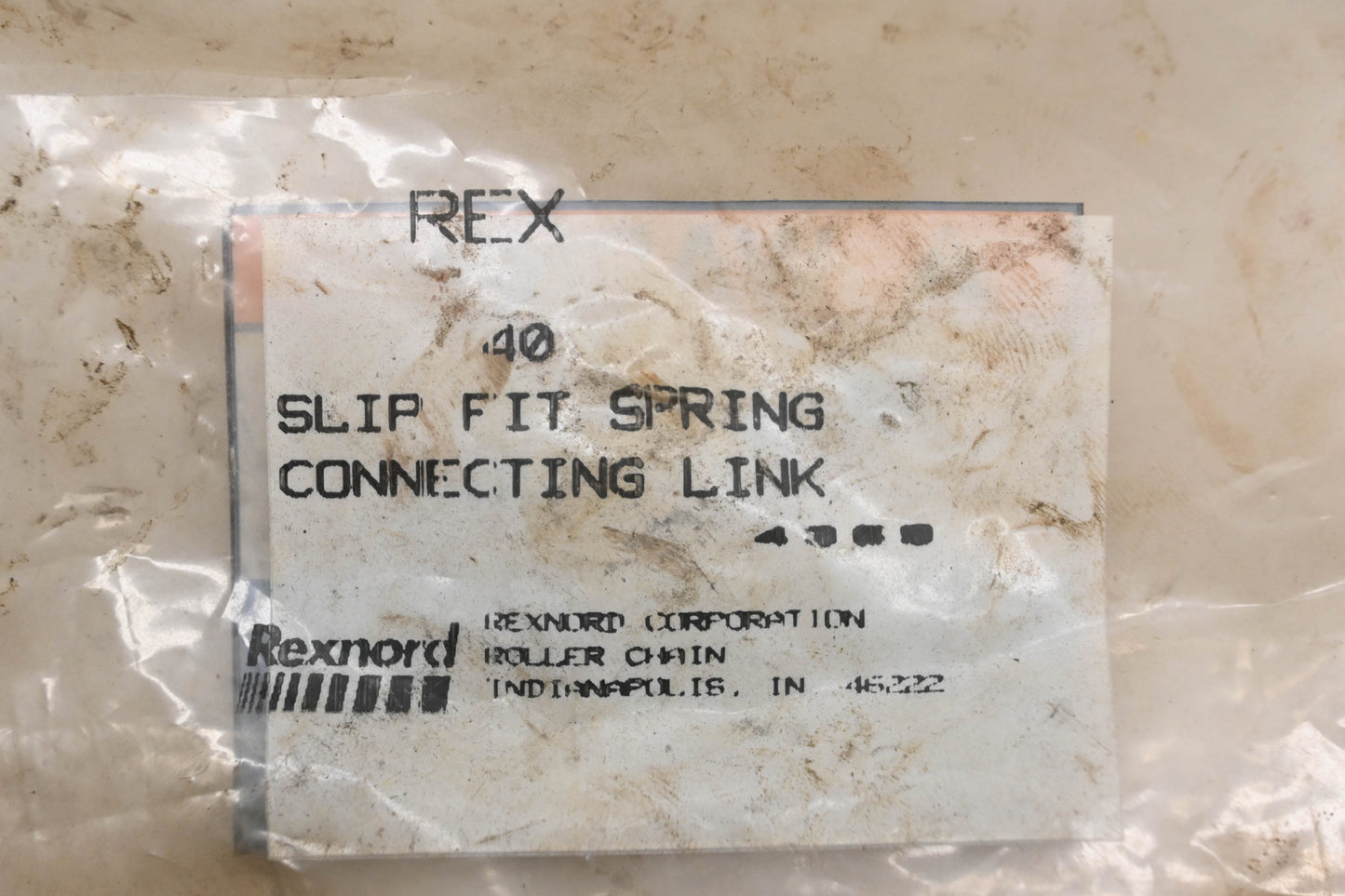 Rexnord 40 Slip Fit Spring Connecting Link Kit NOS