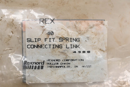 Rexnord 40 Slip Fit Spring Connecting Link Kit NOS