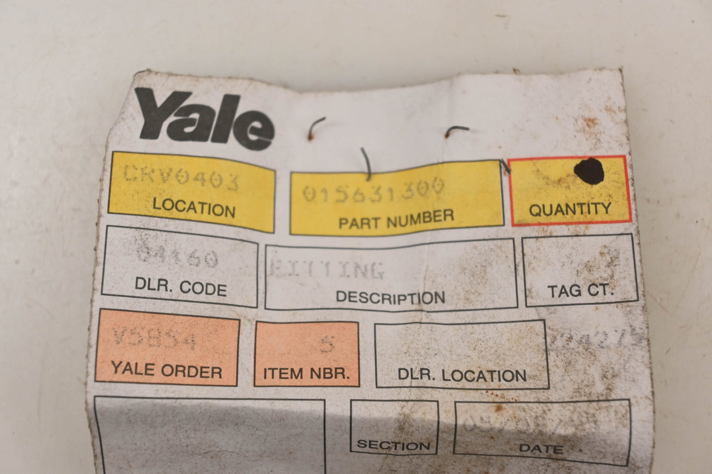 Yale 015631300 Grease Fitting NOS