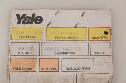 Yale 015026400 400K6 Washer NOS