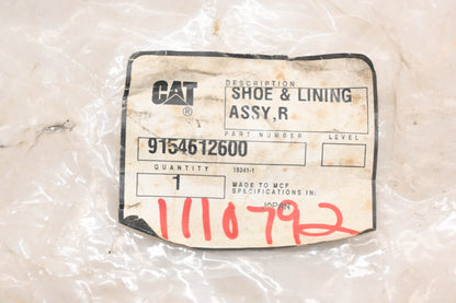 Caterpillar 9154612600 Brake Shoe NOS