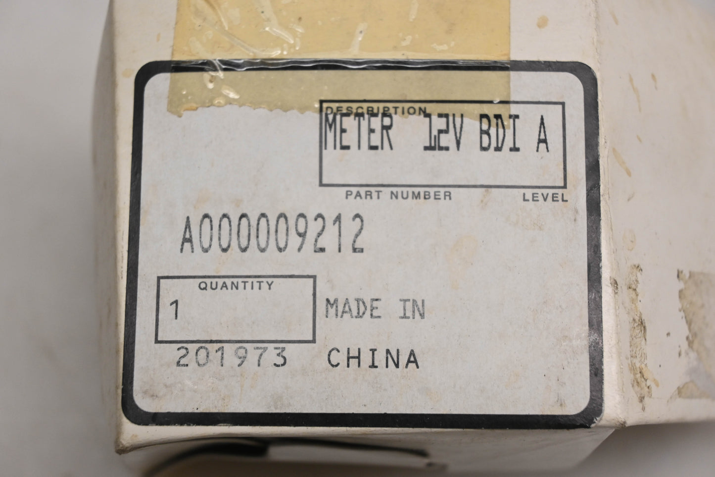Promatch A000009212, 802RB12BN0010 Curtis BDI Meter NOS