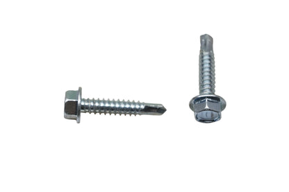 Aquidneck IP007-9 Zinc 1/4-14 x 1-1/4 Self Drill Hex Washer Head Screws Qty 70 NOS