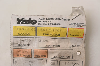 Yale 501921909 Clamp Clip NOS