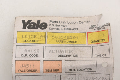 Yale 503548501 Actuator Horn Button Cover NOS