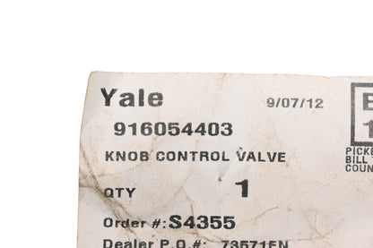 Yale 916054403 Control Valve Knob NOS