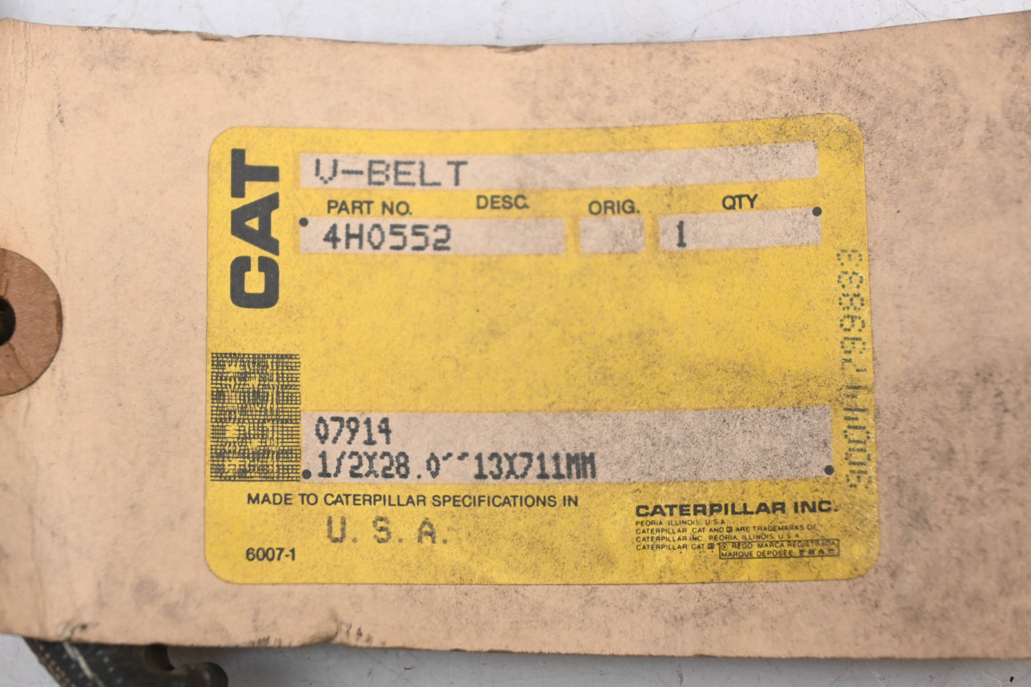 Caterpillar 4H0552, 4H-0552 V-Belt NOS