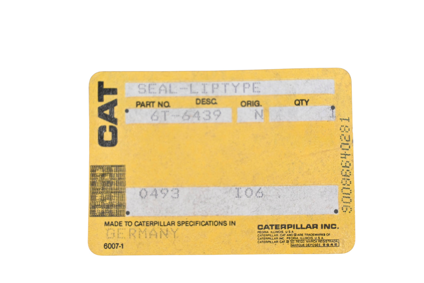 Caterpillar 6T-6439, 6T6439 Oil Seal NOS