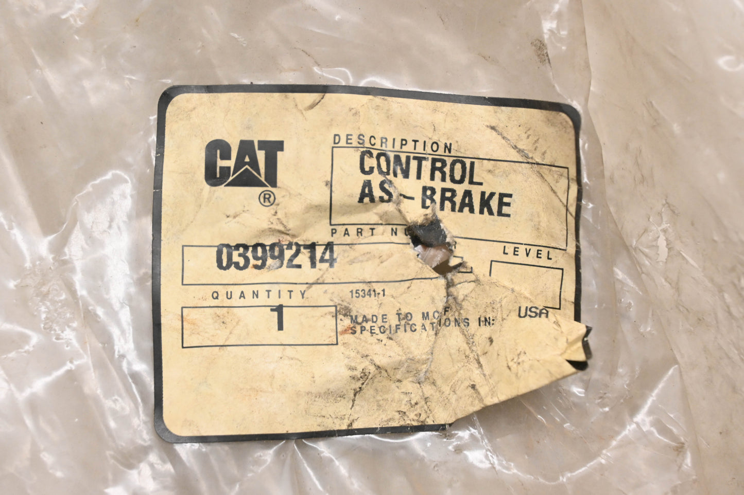 Caterpillar 0399214, 039-9214 Control Lever Assembly NOS