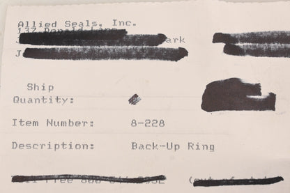 Allied 8-228 Backup Ring NOS