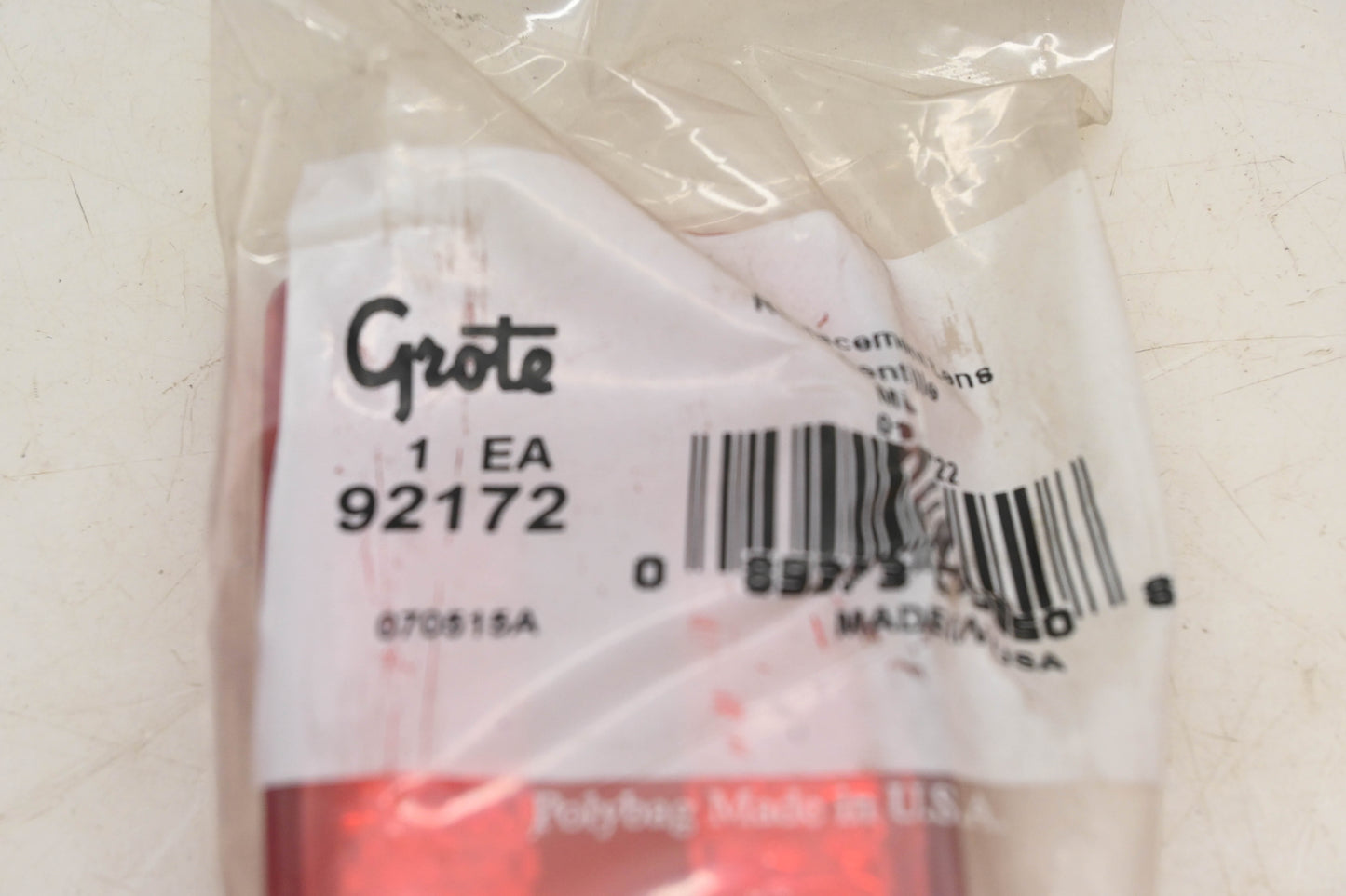 Grote 92172 Red Side Marker Lens NOS