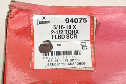 Chromate 94075 5/16-18 x 2-1/2" Torx Screws Qty 47 NOS