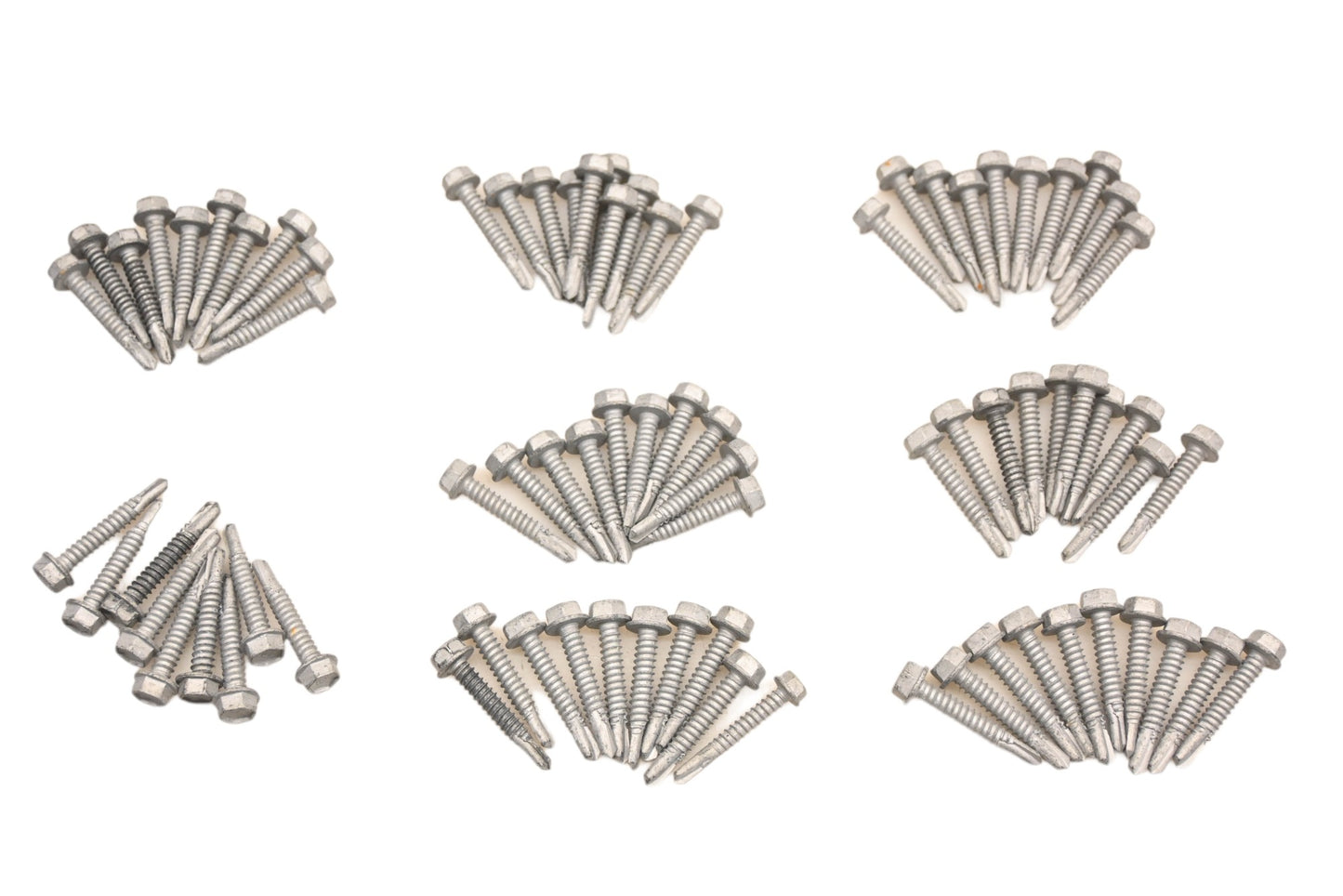 Aquidneck Fasteners NC013-12 1/4-14 x 1-1/2 Hex Washer Head Galvanized TEKS Screws Qty 79 NOS