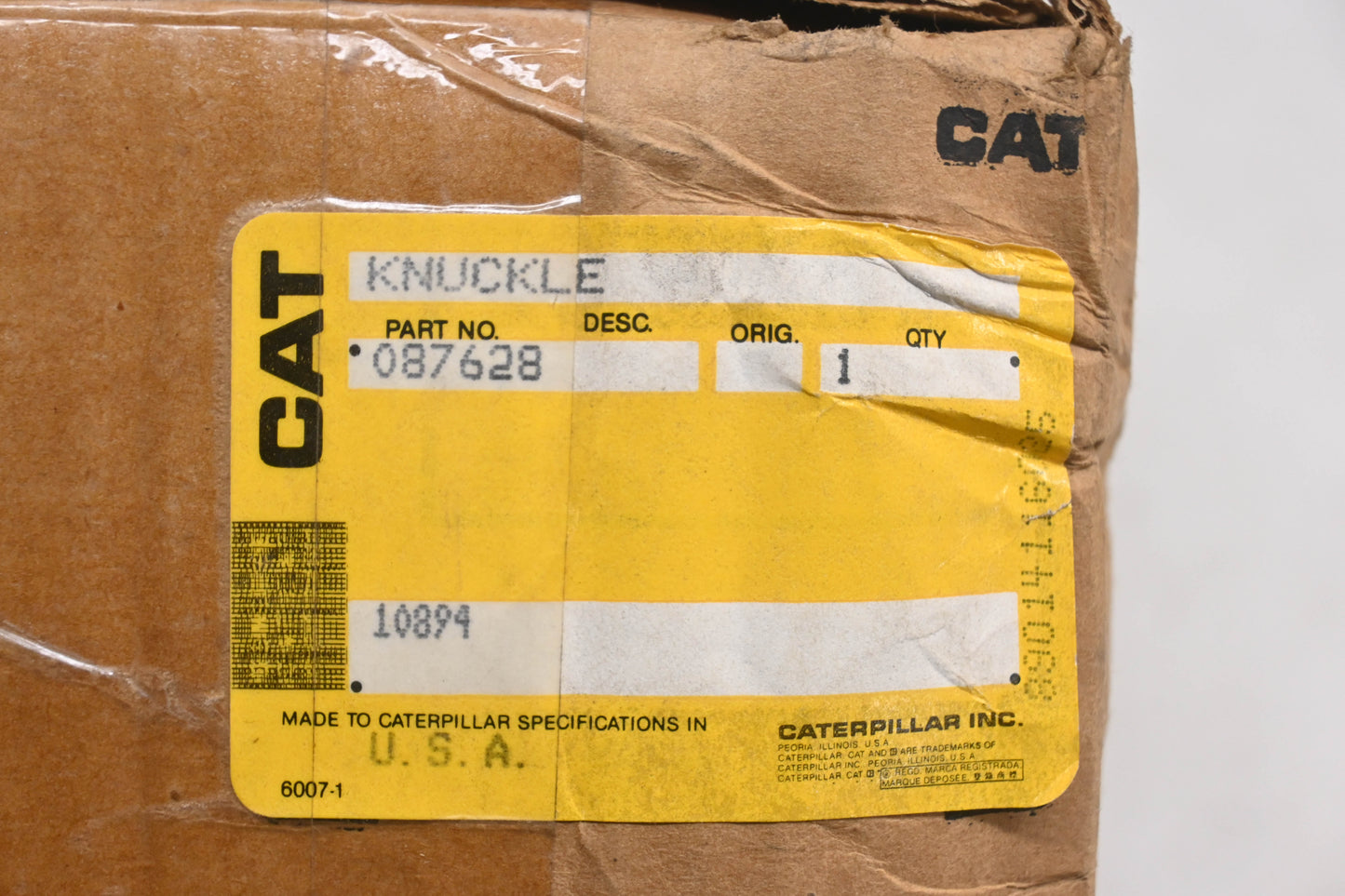 Caterpillar 0087628, 008-7628 Axle Knuckle NOS