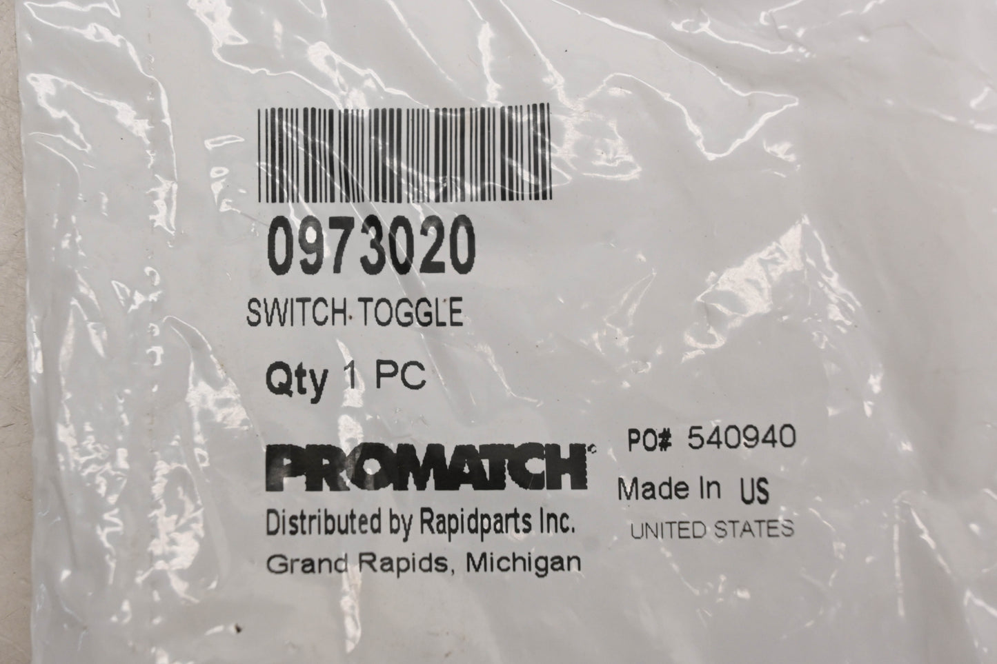 Promatch 0973020 Toggle Switch Kit NOS