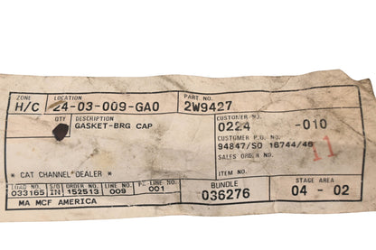 Caterpillar 2W9427, 2W-9427 Bearing Cap Gasket NOS