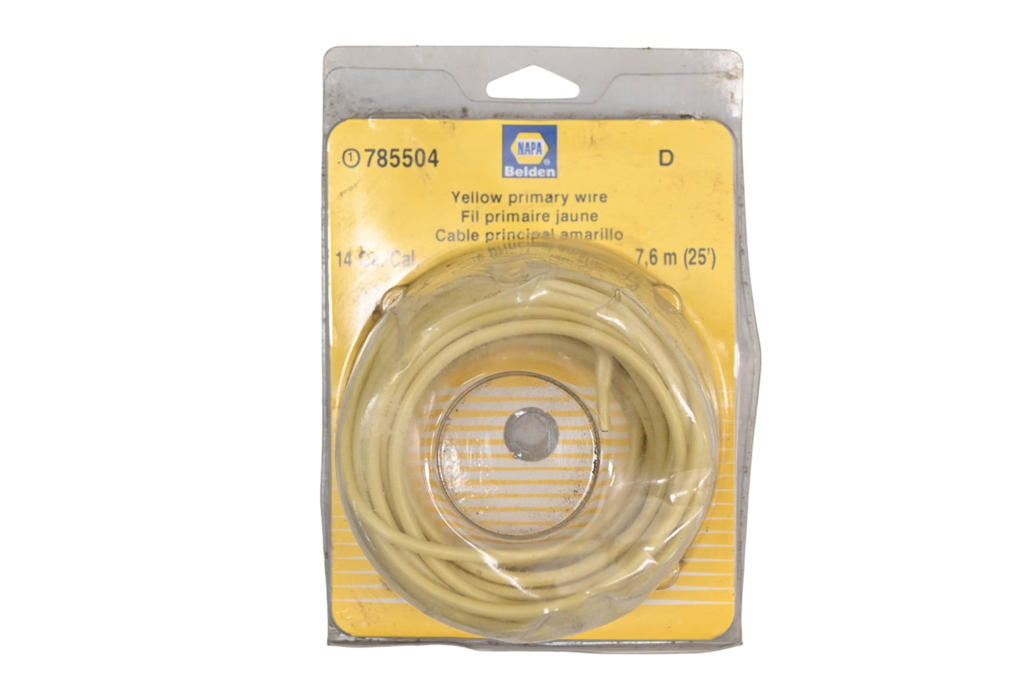 Napa 785504 Yellow Primary Wire 14 Gauge 25' NOS