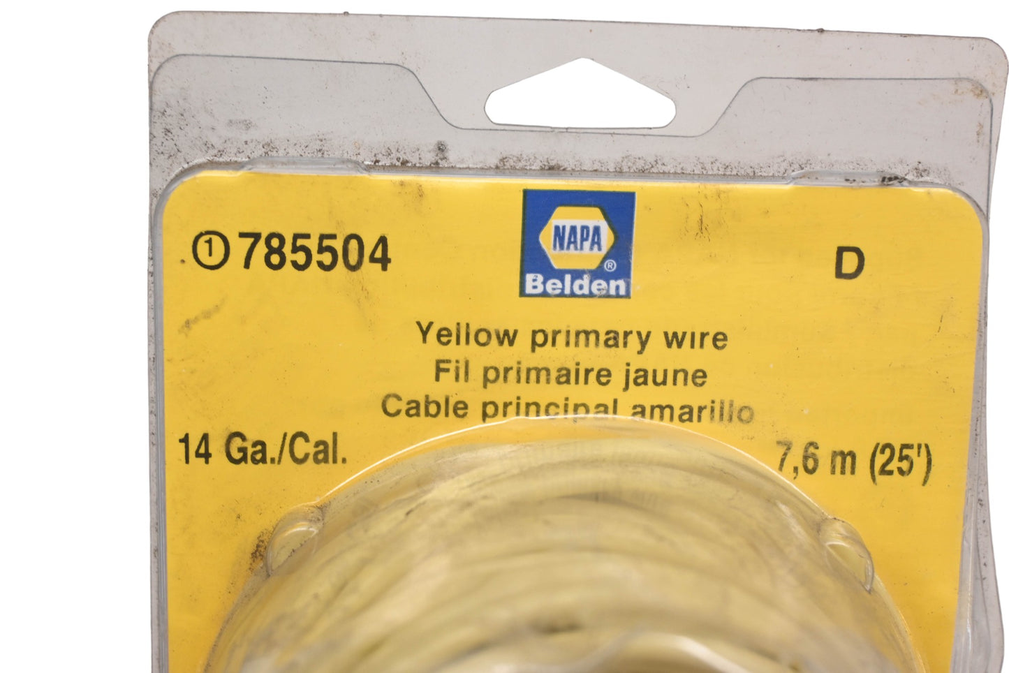 Napa 785504 Yellow Primary Wire 14 Gauge 25' NOS