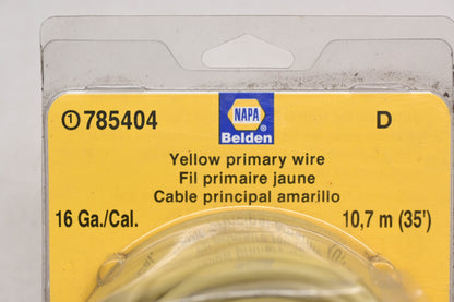Napa 785504 Yellow Primary Wire 16 Gauge 35' NOS