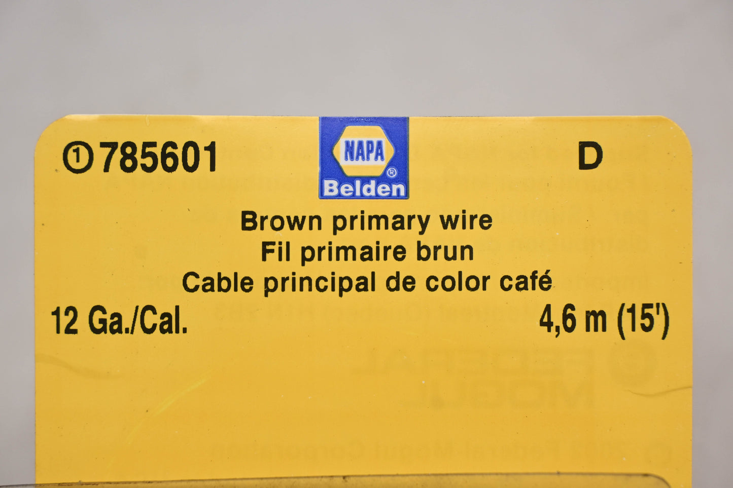 Napa 785601 Green Primary Wire 12 Gauge 15' NOS