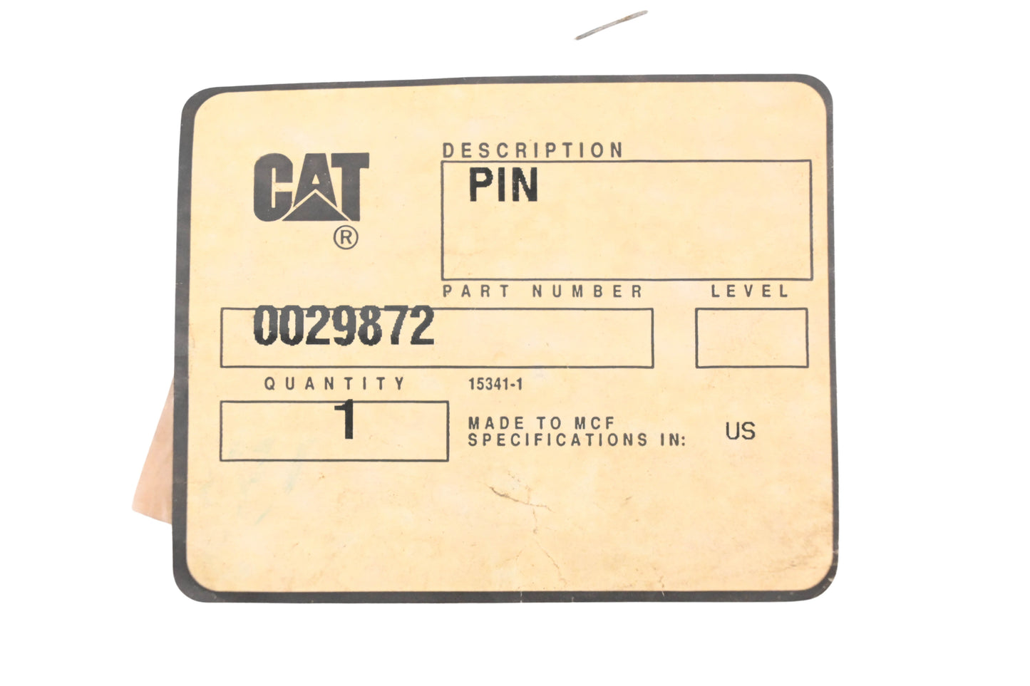 Caterpillar 0029872, 002-9872 Pin NOS