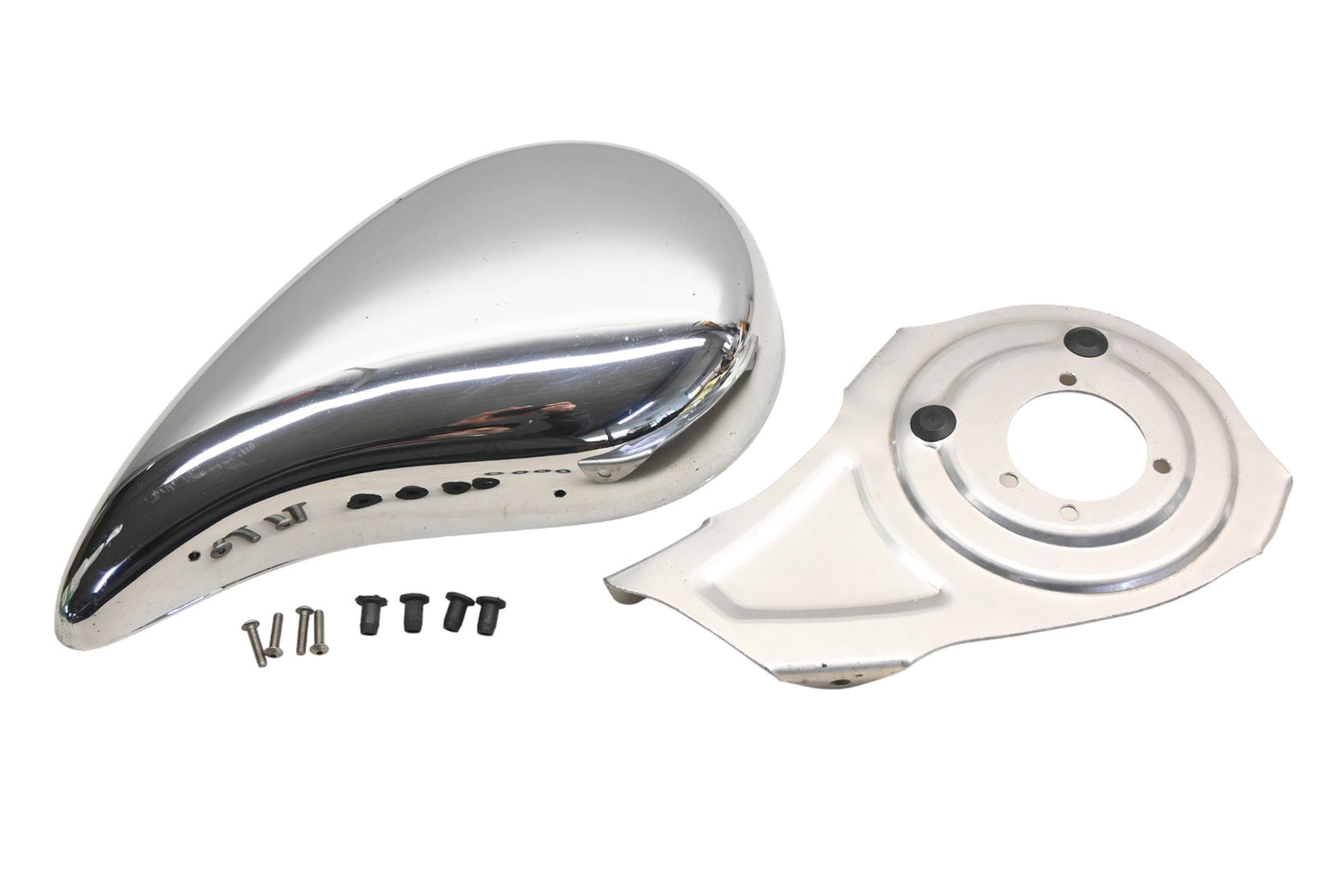 New OEM Harley Davidson HS022-23 Chrome Teardrop Air Cleaner Cover Kit NOS