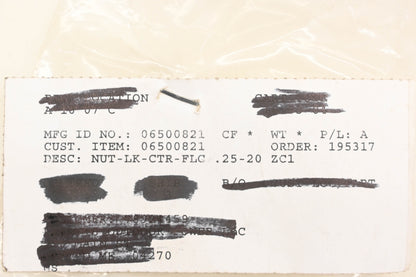 Ariens 06500821 Flange Locknut NOS