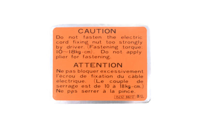 Kubota 15232-88210 Glow Plug Label NOS