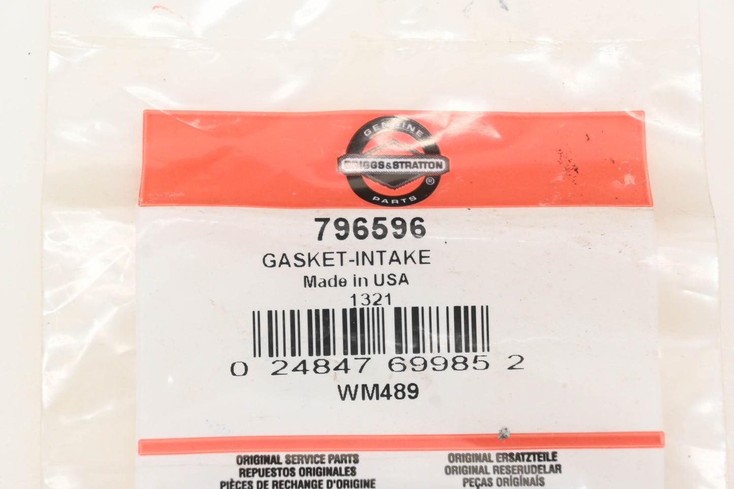 New OEM Briggs & Stratton 796596 Intake Gasket NOS