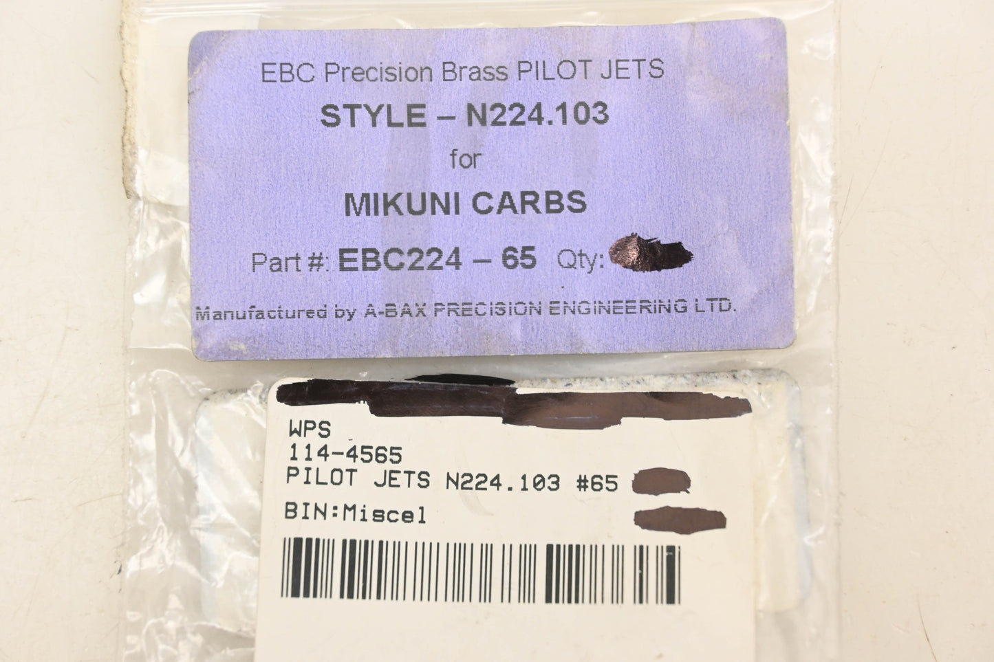 EBC EBC224-65, 114-4565 N224.103-65 Pilot Jet NOS