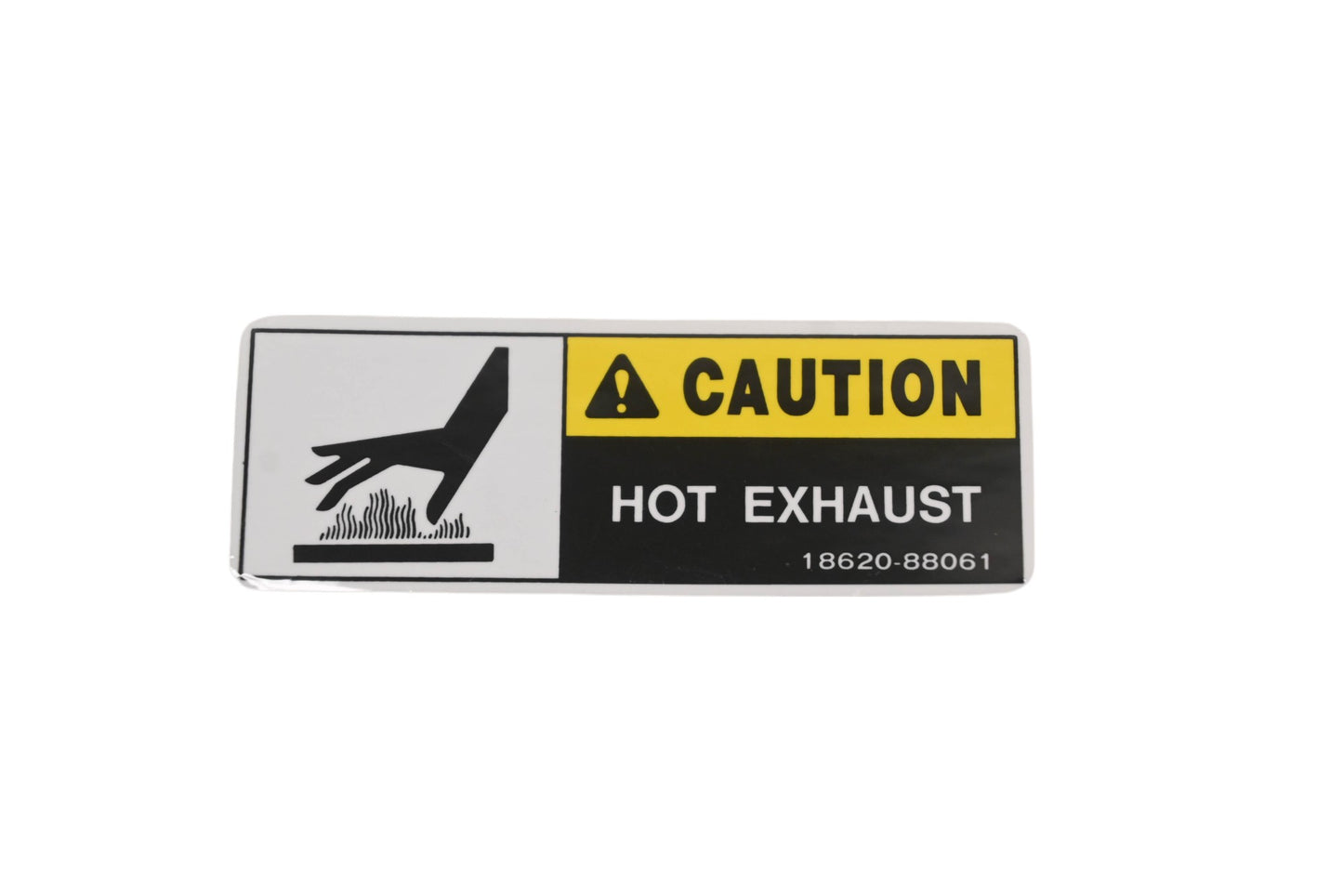 Kubota 18620-88060, 18620-88061 Caution Hot Exhaust Label NOS