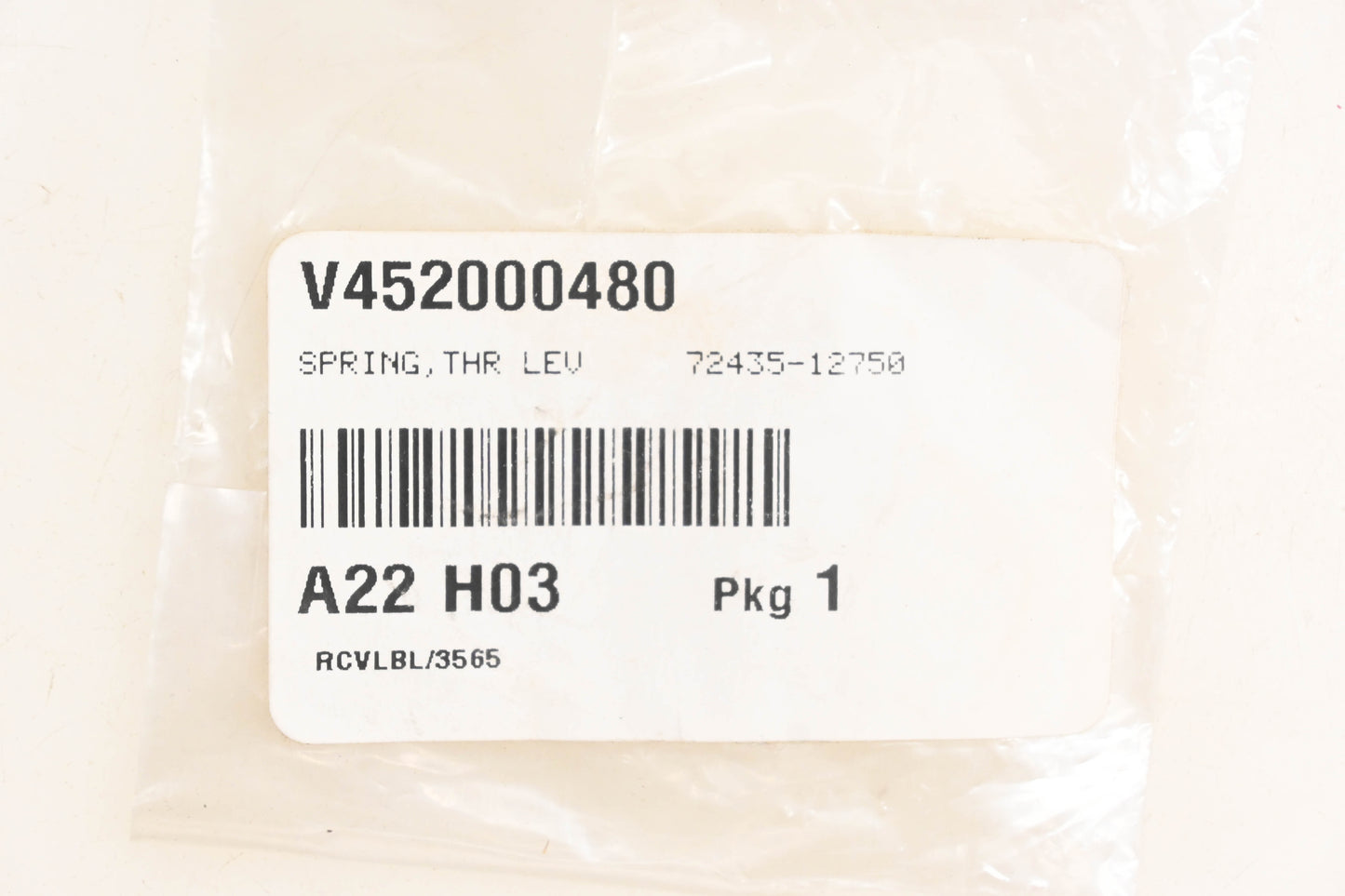 New OEM Echo V452000480 Throttle Lever Return Spring NOS