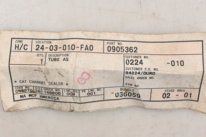Caterpillar 0905362 Tube Assembly NOS