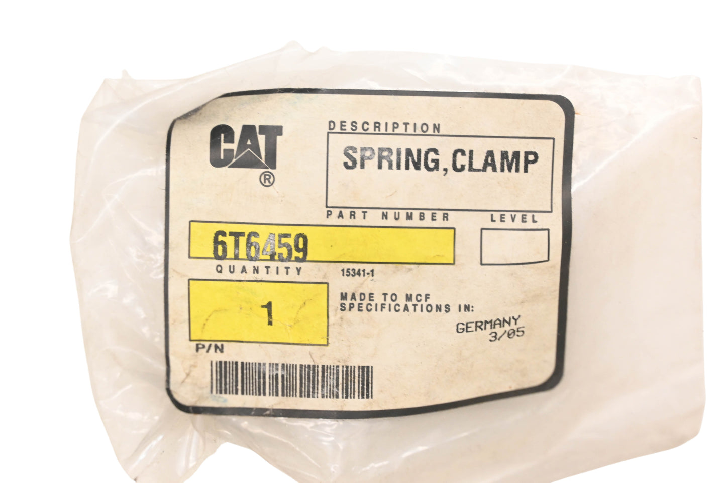 Caterpillar 6T6459, 6T-6459 Clamp Spring NOS