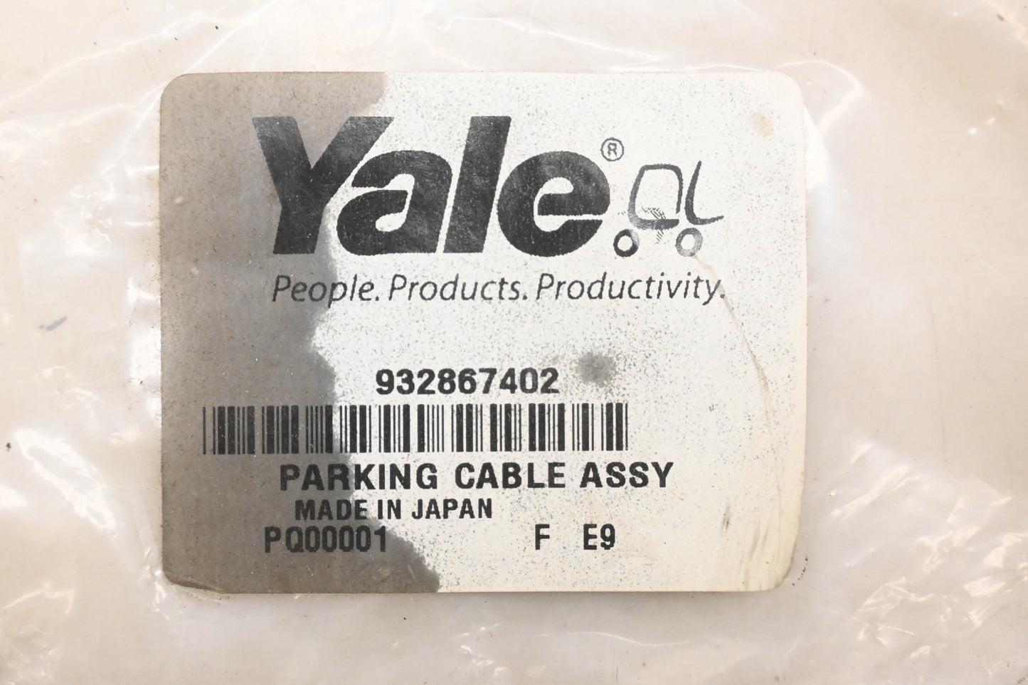 Yale 932867402 Emergency Parking Brake Cable NOS