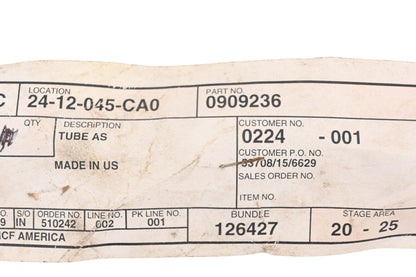 Caterpillar 0909236, 090-9236 Tube NOS