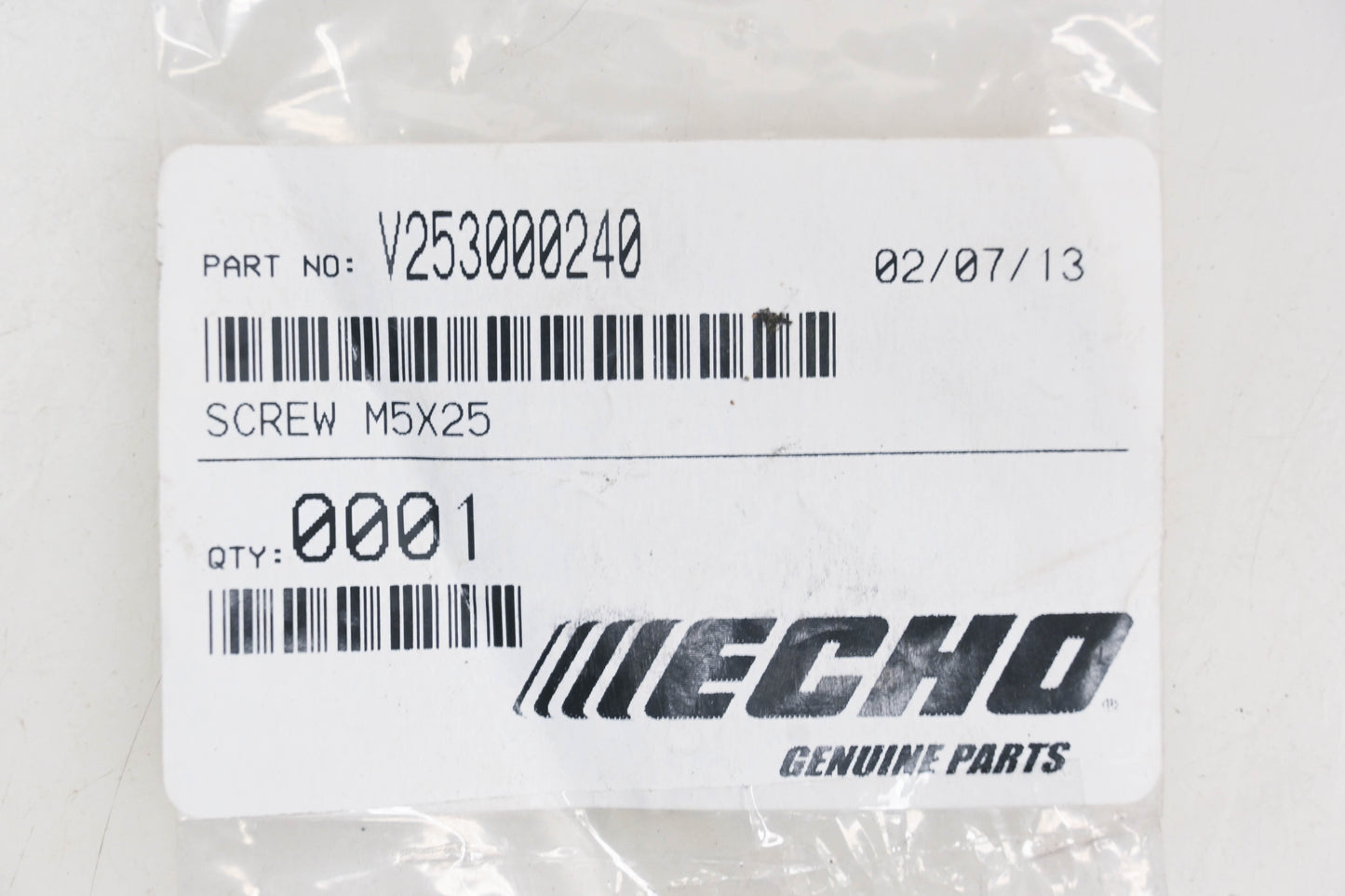 New OEM Echo V253000240 Screw M5x25 NOS