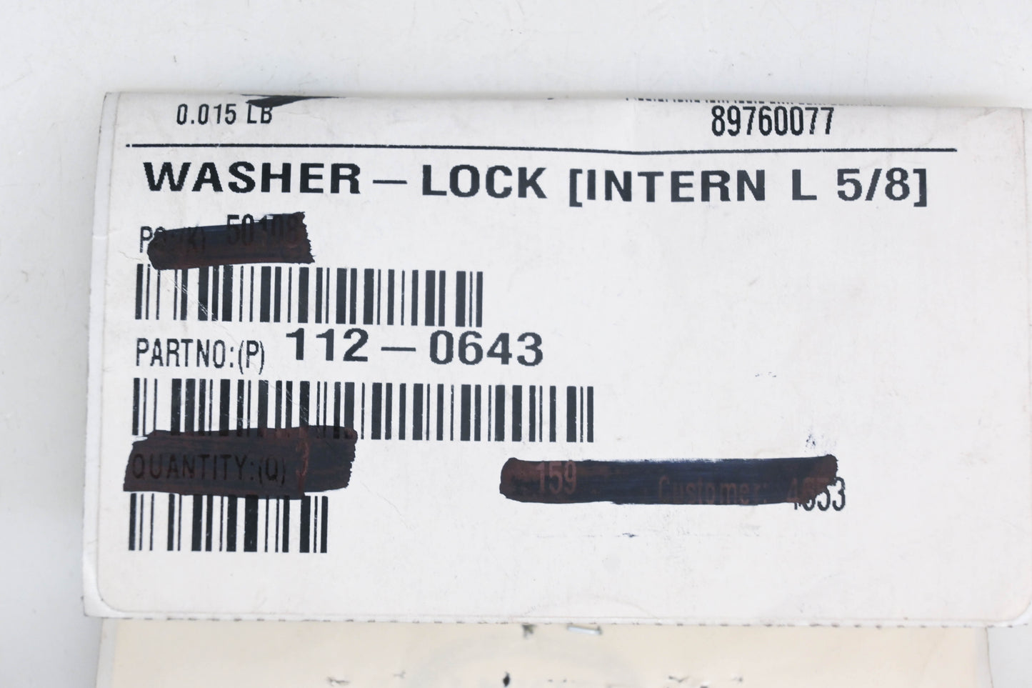 Toro 112-0643 Lock Washer NOS