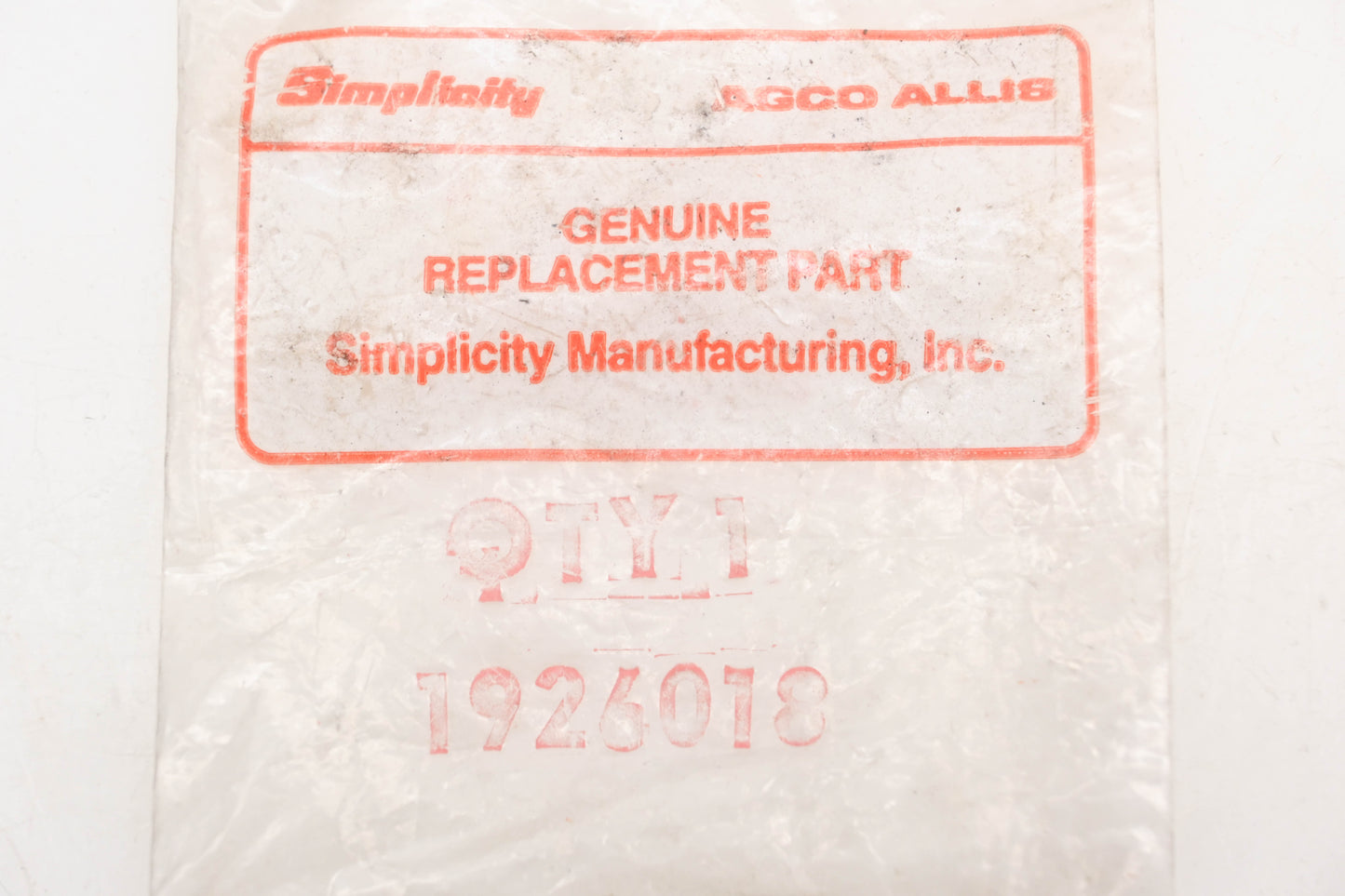 Simplicity 1926018 Speed Nut NOS