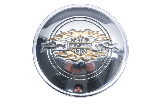 OEM Harley-Davidson 99668-04 Chrome Flame Logo Gas Cap