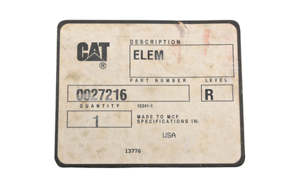 Caterpillar 0027216 Oil Filter Kit NOS