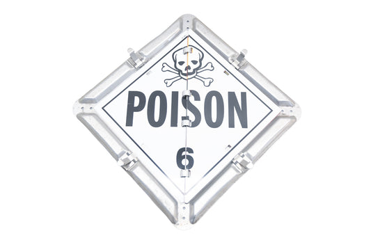 8-Legend Placard Display With All White Panels NOS