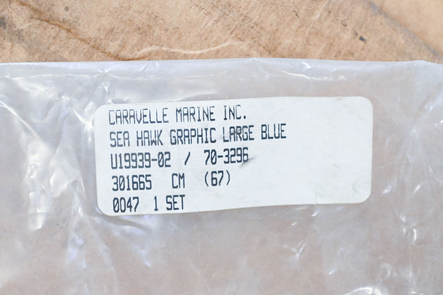 Caravelle Marine U19939-02, 70-3296 Large Blue Seahawk Graphic Kit NOS