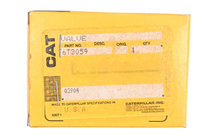Caterpillar 6T3059, 6T-3059 Valve Solenoid NOS