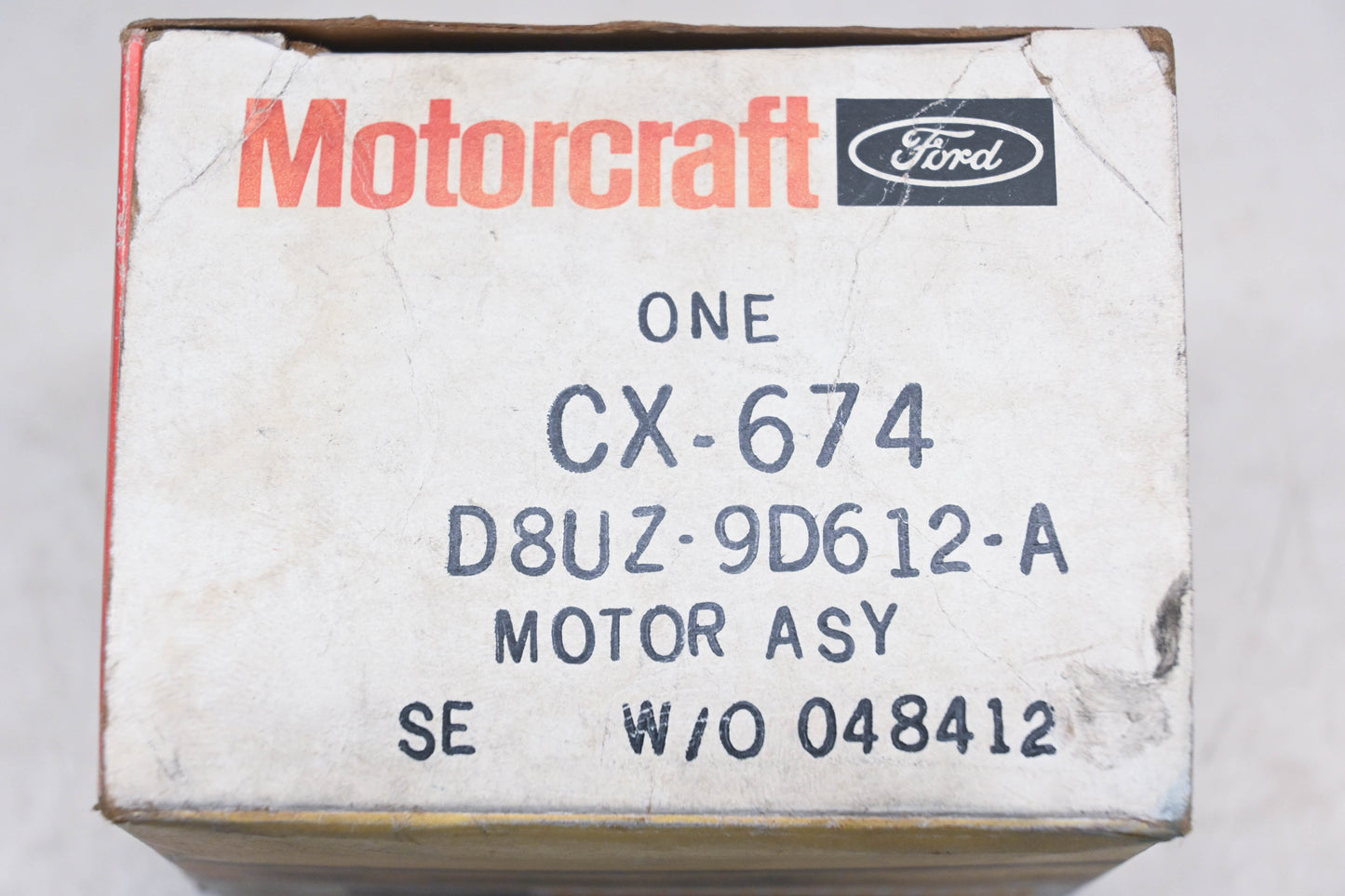 New OEM Ford D8UZ-9D612-A, D8UZ9D612A, CX-674 Air Cleaner Vacuum Motor NOS