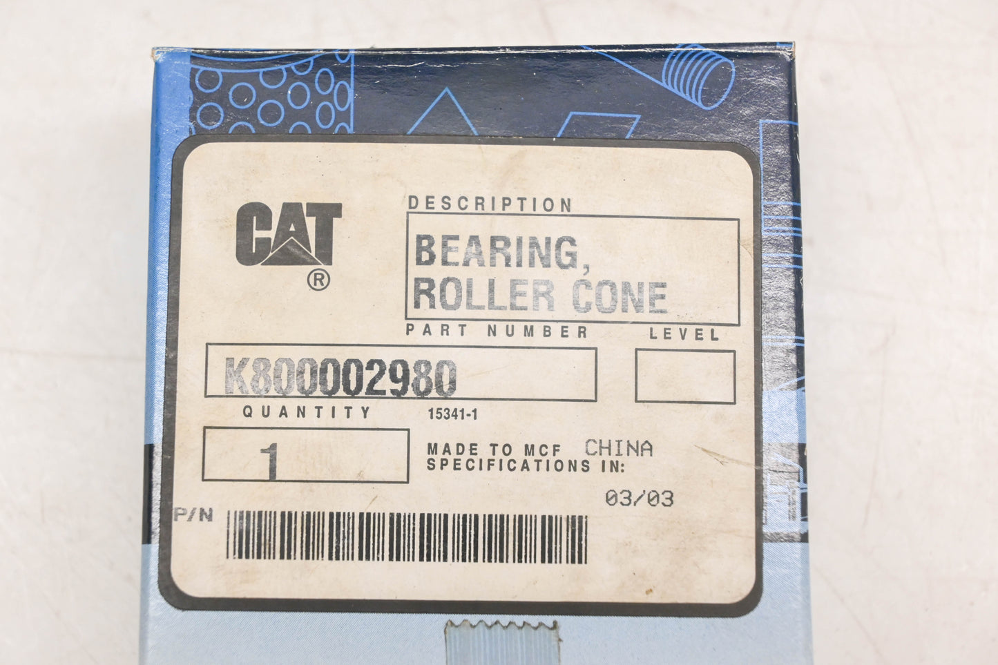 Caterpillar K800002980 Mitsubishi Bearing Roller Cone NOS